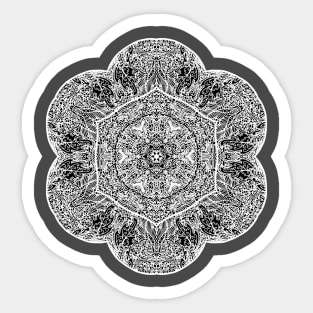 Forest Mandala - White Sticker